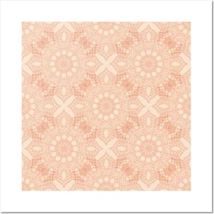 Bright Orange Kaleidoscope Pattern Posters and Art